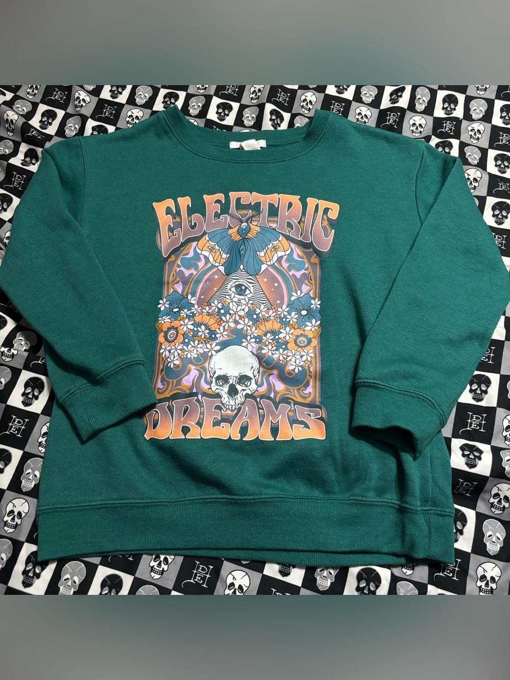 🎃5 for $25🎃 Tilly’s Full Tilt Electric Dreams Teal Turquoise Girls Sweatshirt